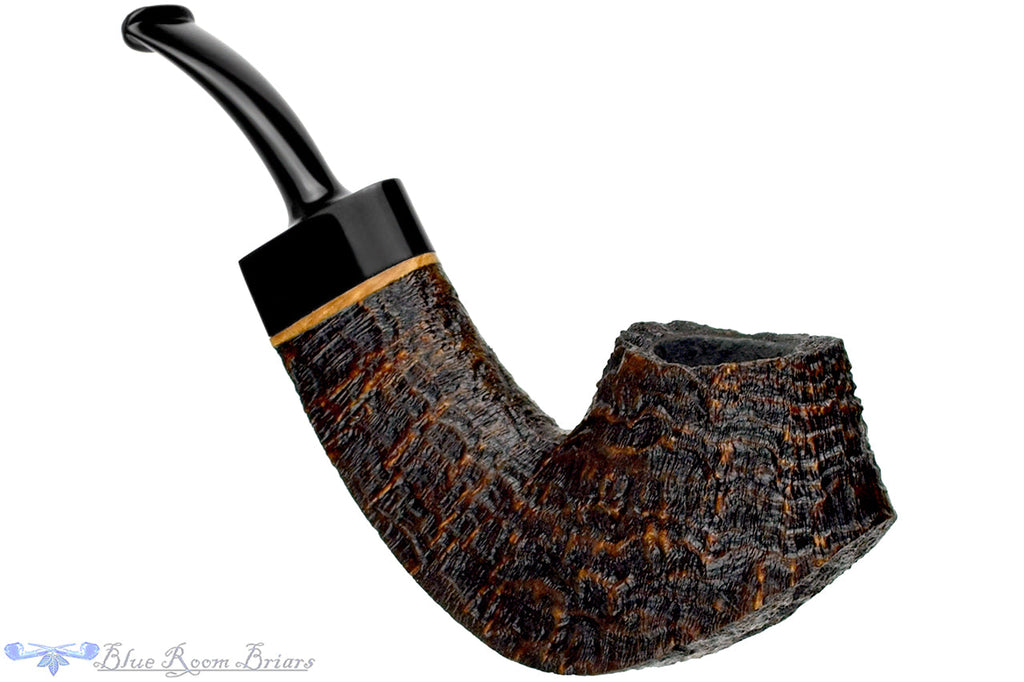 Blue Room Briars is proud to present this Bill Shalosky Pipe 609 Bent Ring Blast Volcano