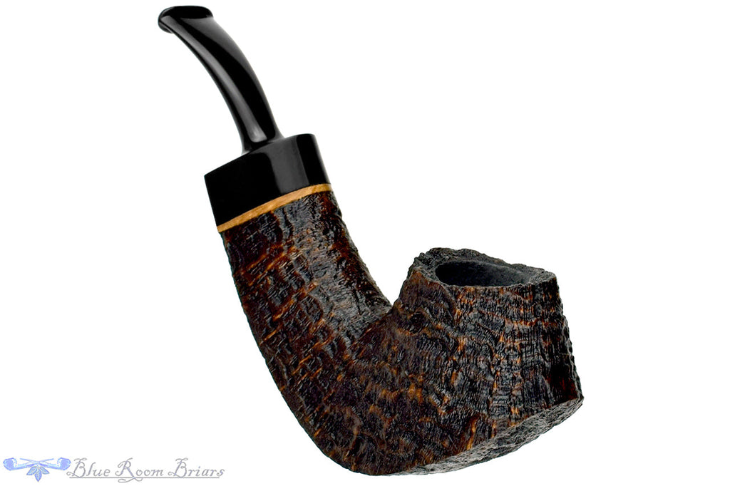 Blue Room Briars is proud to present this Bill Shalosky Pipe 609 Bent Ring Blast Volcano