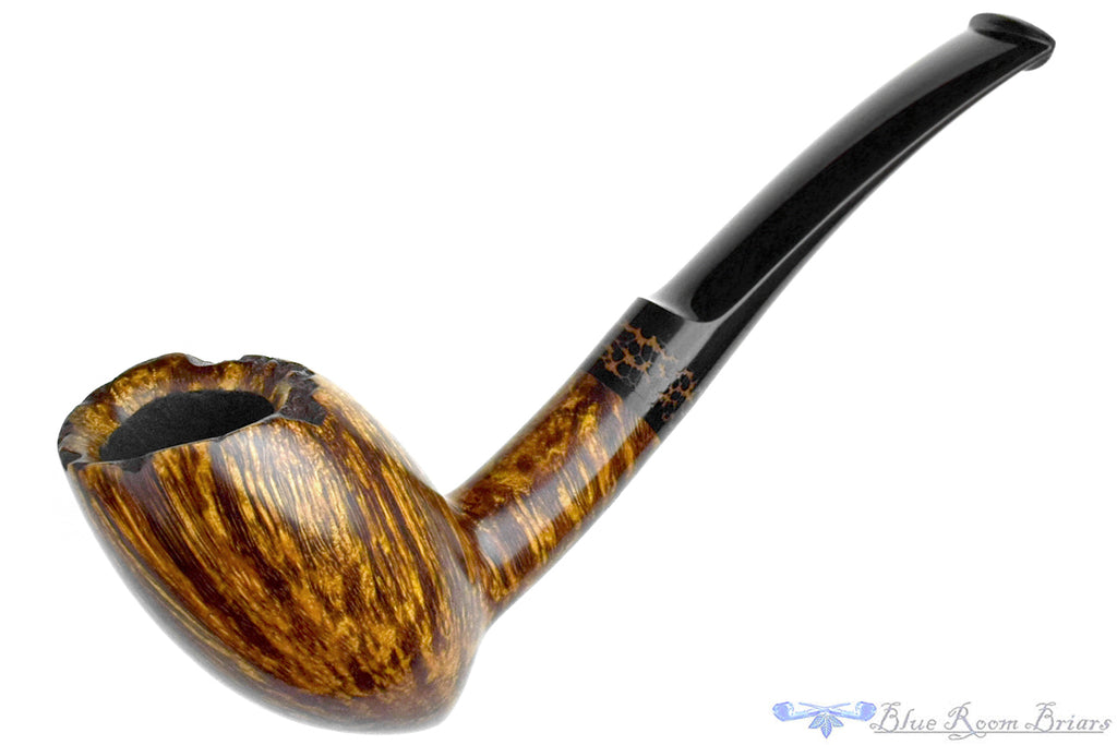 Blue Room Briars is proud to present this Jesse Jones Pipe 2326 Bent Acorn with Black Palm and Plateau