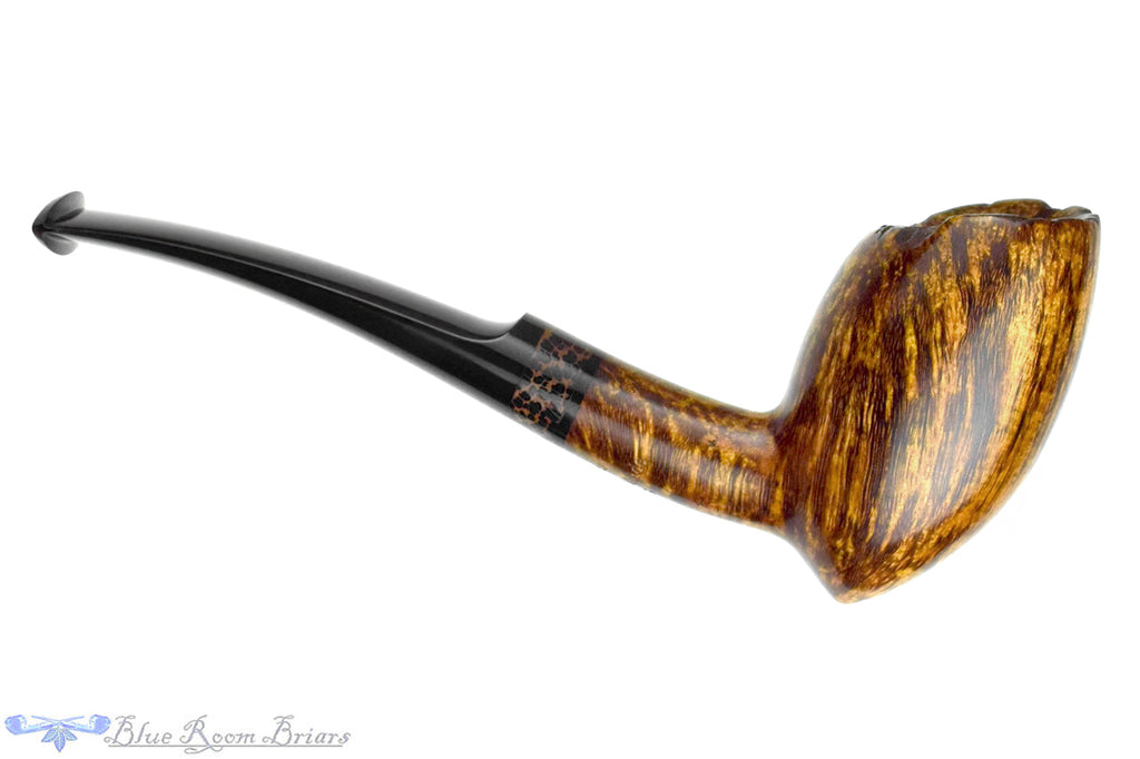 Blue Room Briars is proud to present this Jesse Jones Pipe 2326 Bent Acorn with Black Palm and Plateau