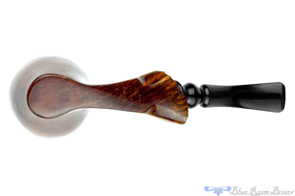 Blue Room Briars is proud to present this Ben Wade Golden Walnut Bent Freehand with Plateaux Estate Pipe