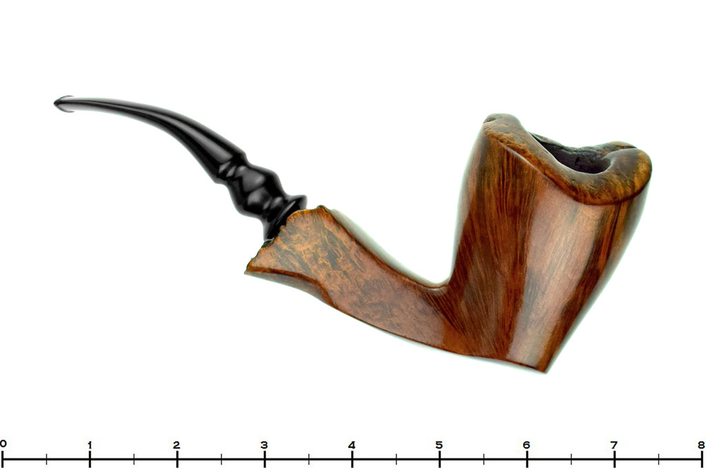 Blue Room Briars is proud to present this Ben Wade Golden Walnut Bent Freehand with Plateaux Estate Pipe