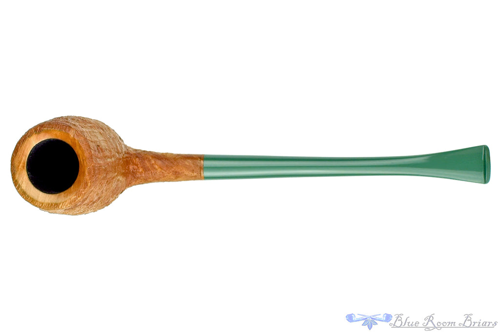 Blue Room Briars is proud to present this Nate King Pipe 870 Natural Crosscut Sandblast Smitty's Billiard with Jaguar Ebonite Stem