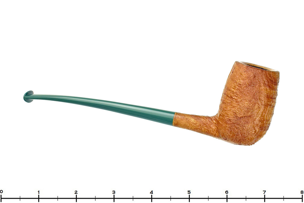 Blue Room Briars is proud to present this Nate King Pipe 870 Natural Crosscut Sandblast Smitty's Billiard with Jaguar Ebonite Stem