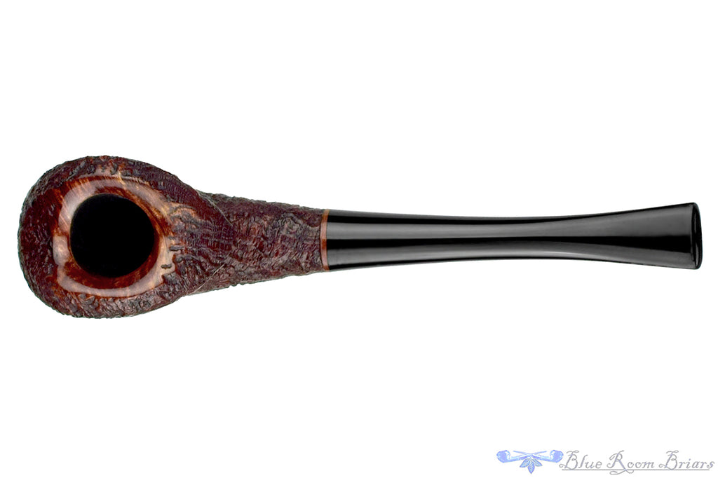 Blue Room Briars is proud to present this Nate King Pipe 898 Crosscut Sandblast Ruby Surfer