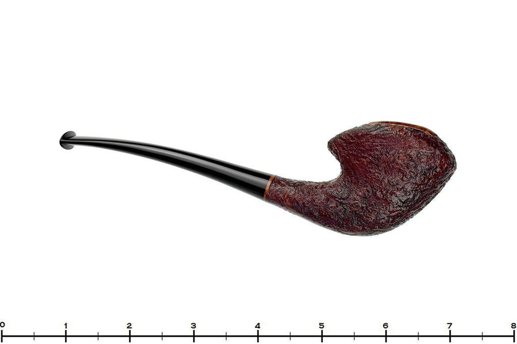 Blue Room Briars is proud to present this Nate King Pipe 898 Crosscut Sandblast Ruby Surfer