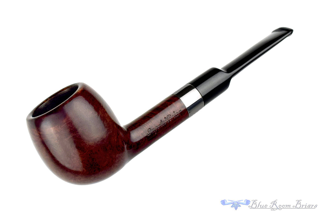 Imported Briar Apple Sitter with Silver Estate Pipe