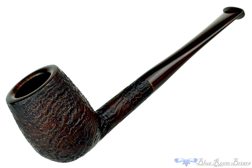 Blue Room Briars is Proud to Present this Ian Nicol Pipe Sandblast Billiard with Brindle