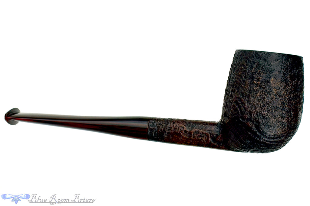 Blue Room Briars is Proud to Present this Ian Nicol Pipe Sandblast Billiard with Brindle