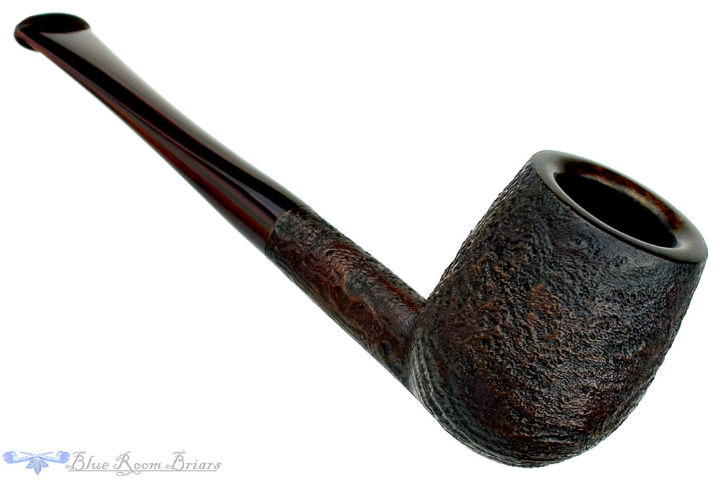 Blue Room Briars is Proud to Present this Ian Nicol Pipe Sandblast Billiard with Brindle