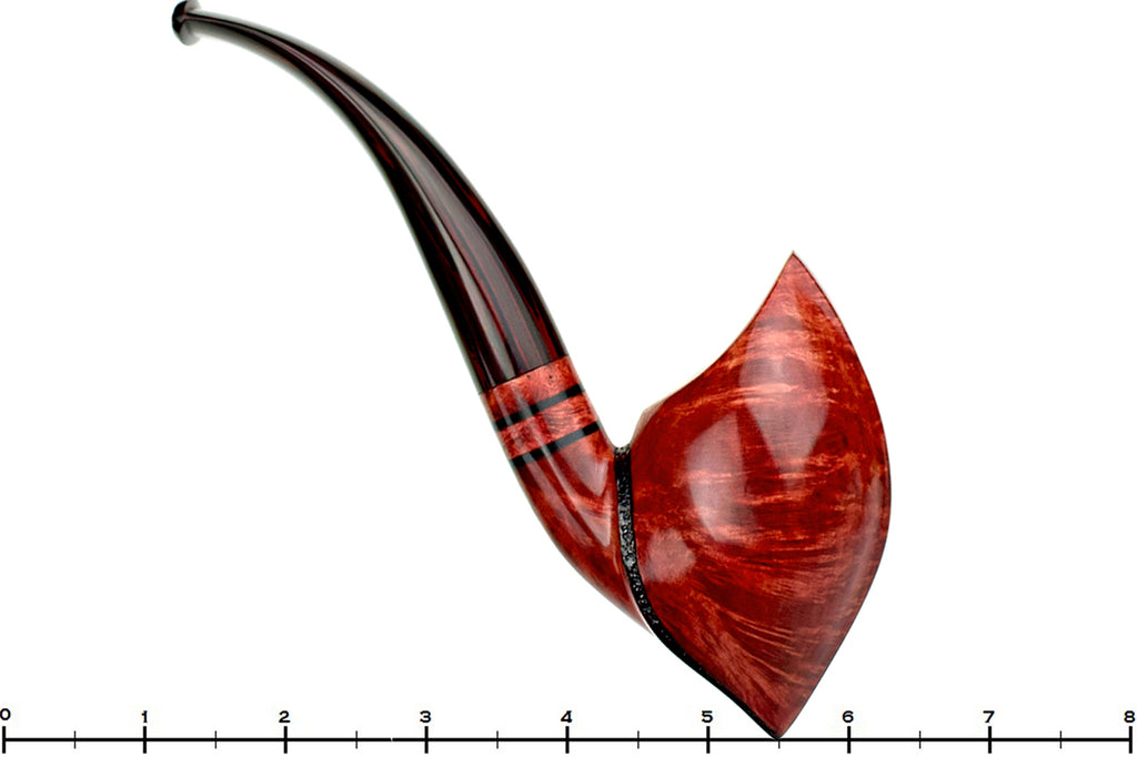 Blue Room Briars is proud to present this Alexa Pipe Full Bent Freehand with Acrylic Stand