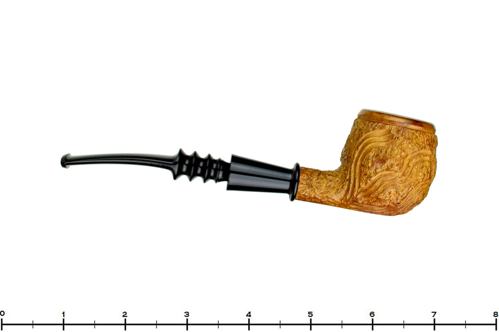 Blue Room Briars is proud to present this London Stud Carved Apple with Meerschaum Lining Sitter with Military Mount Estate Pipe
