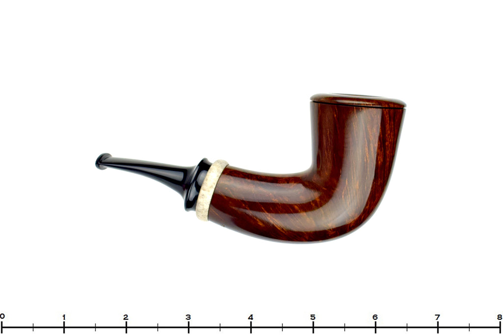 Blue Room Briars is proud to present this Thomas James Pipe Fat Smooth Dublin with Moose Antler
