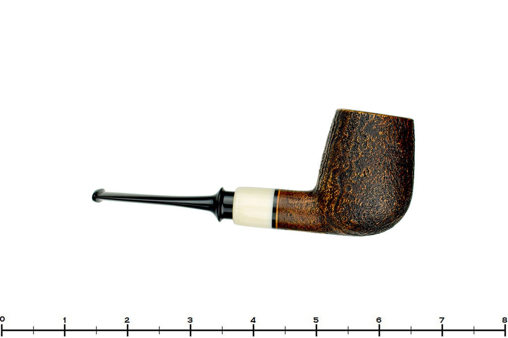 Blue Room Briars is proud to present this Charl Goussard Pipe Sandblast Danish Billiard with Faux Ivory