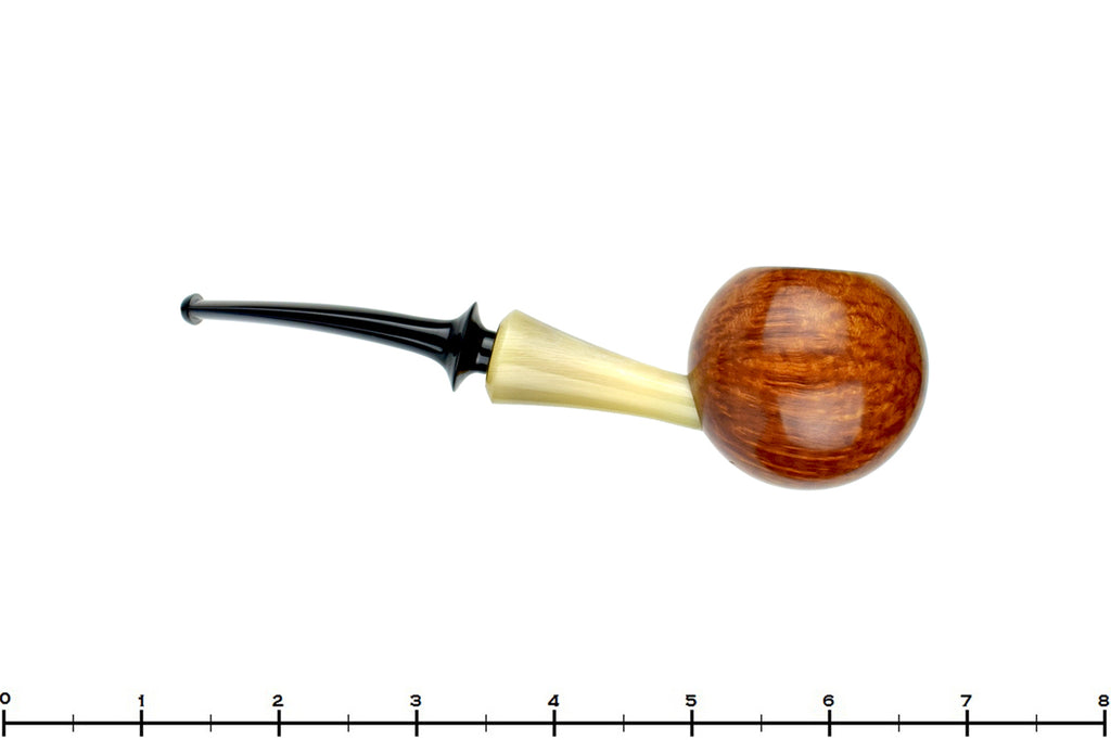 Blue Room Briars is proud to present this Jonas Rosengren Pipe Smooth Globe with Horn Shank