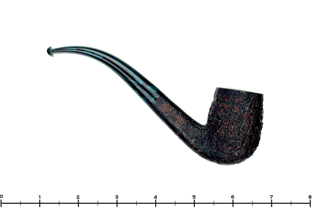 Jesse Jones Pipe 1/4 Bent Ring Blast Billiard with Blue Brindle