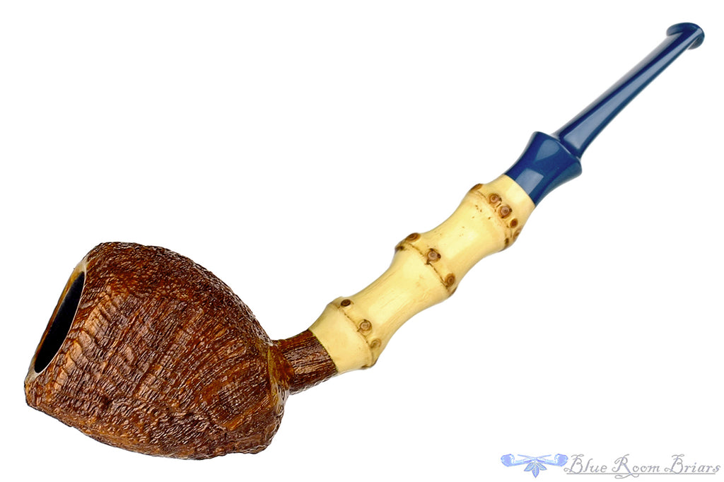 Nate King Pipe 436 Tan Blast Sphinx with Bamboo and Bakelite