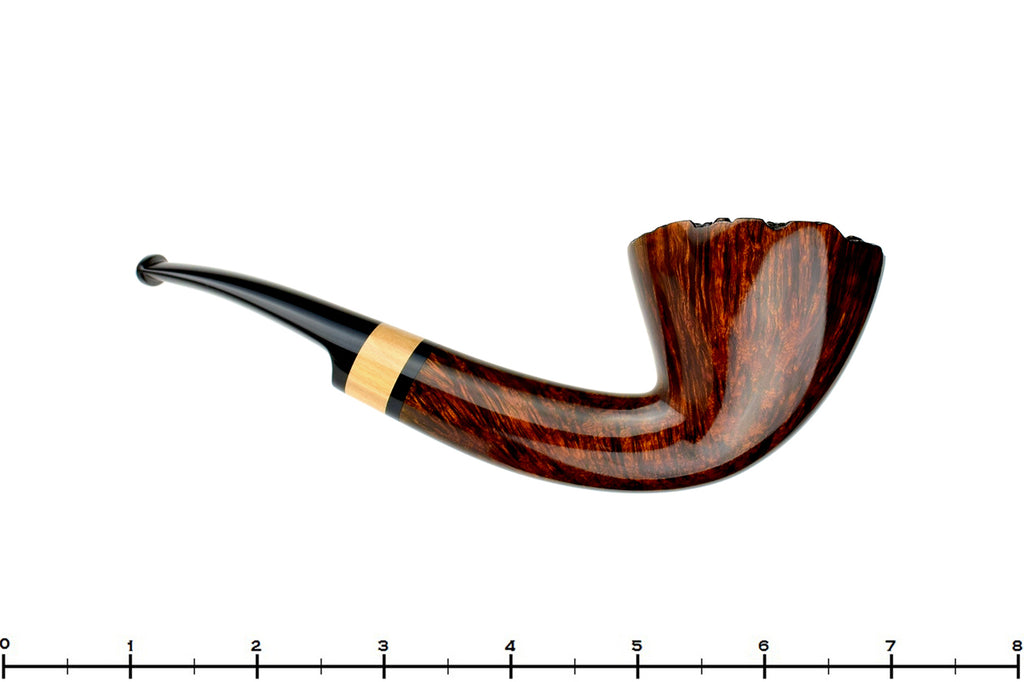 Blue Room Briars is proud to present this Thomas James Pipe Half Saddle Dublin with French Boxwood and Briar Stand