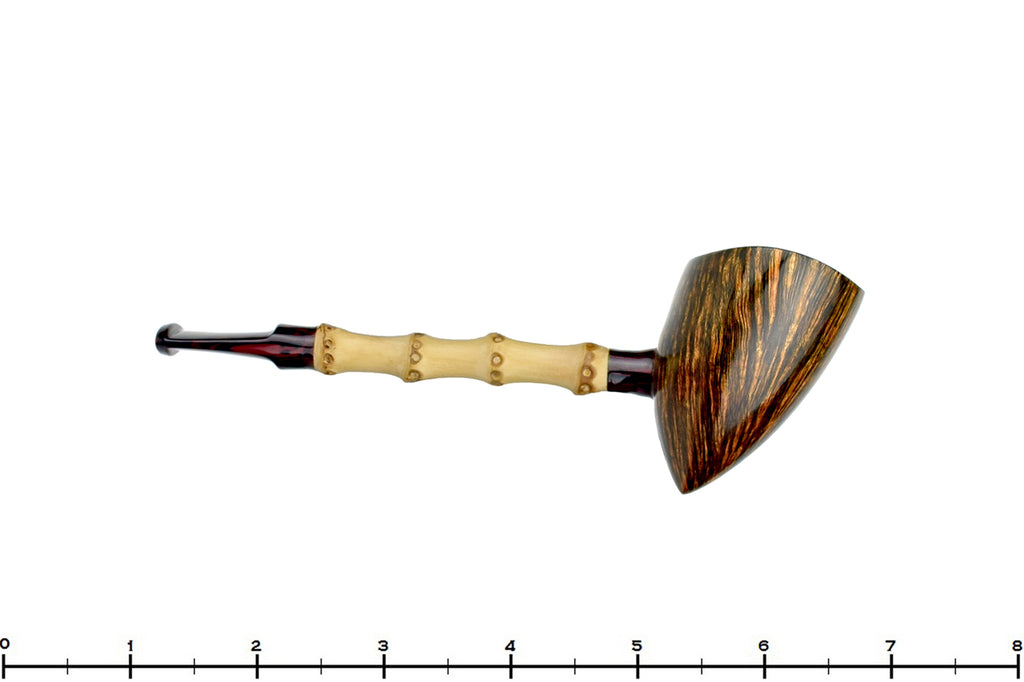 Blue Room Briars is proud to present this Steve Morrisette Pipe Bamboo Shank Almond with Brindle