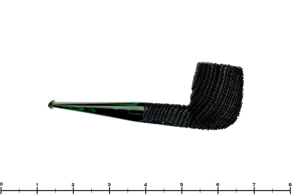Blue Room Briars is proud to present this Jesse Jones Pipe 2219 Sandblast Morta Billiard with Green Brindle