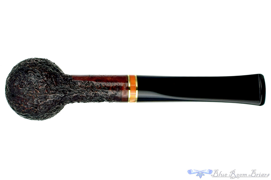 Blue Room Briars is proud to present this Alpha Nobility Sandblast Billiard (6mm Filter) with Brass and Acrylic Insert Estate Pipe