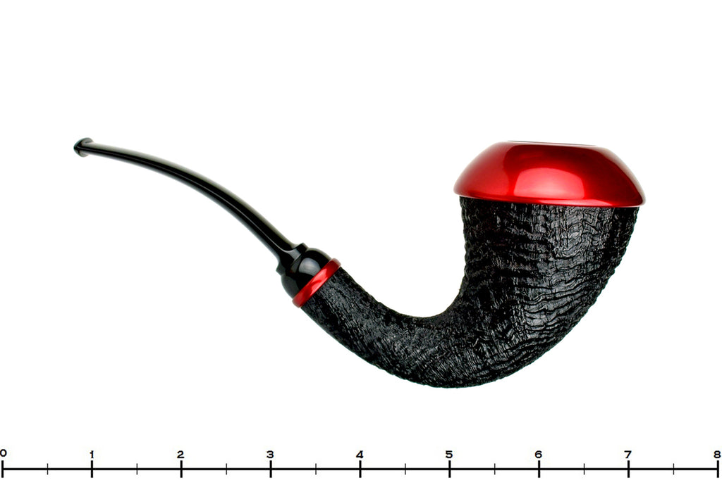 Blue Room Briars is proud to present this Jonas Rosengren Pipe Ring Blast Full Calabash with Anodized Aluminum