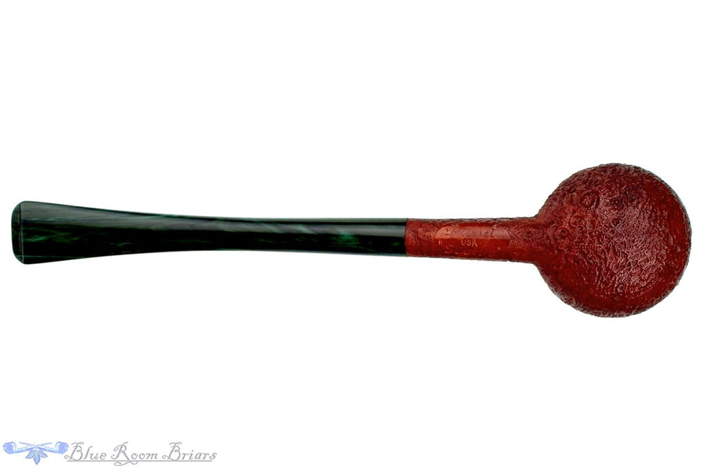 Blue Room Briars is Proud to Present this Scottie Piersel Pipe "Scottie" Sandblast Prince with Green Brindle Stem