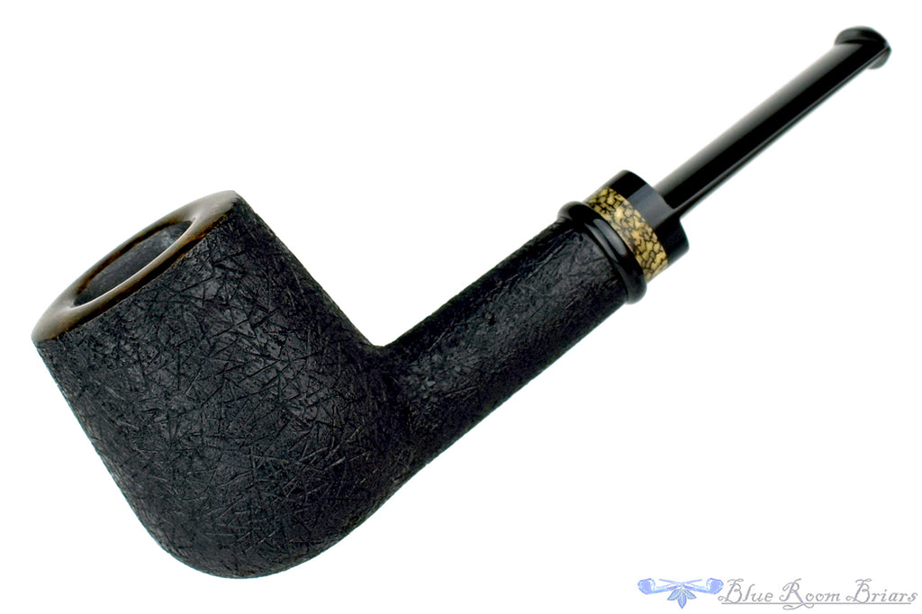 Jesek Pipes (Martin Paljesek) Carved Billiard with Areca Palm Nut Insert and Buffalo Horn