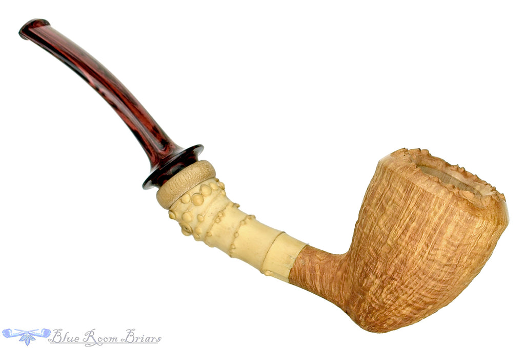 Blue Room Briars is proud to present this Jesek Pipes (Martin Paljesek) Natural Ringblast Acorn with Bamboo and Primavera Wood