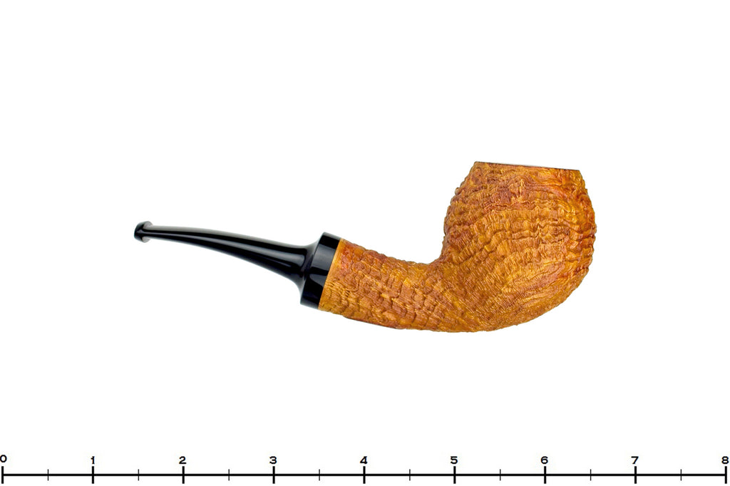 Blue Room Briars is proud to present this Jerry Crawford Pipe 1/4 Bent Golden Ring Blast Egg