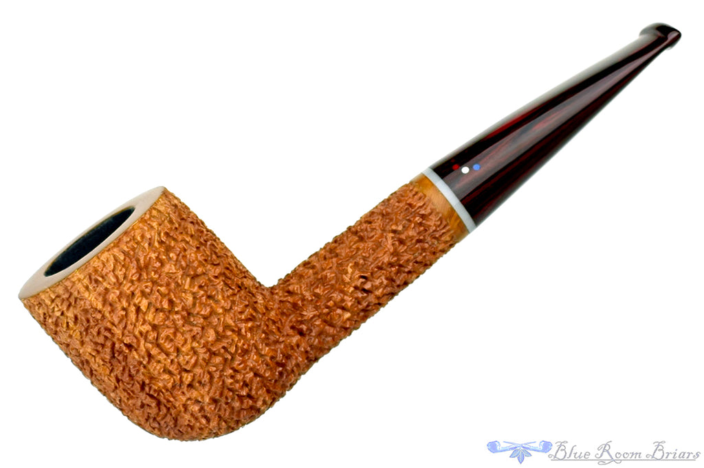 Dr. Bob Pipe Carved Tan Billiard with Acrylic Insert and Brindle