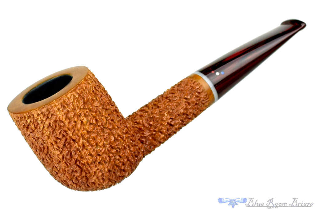Blue Room Briars is proud to present this Dr. Bob Pipe Carved Tan Billiard with Acrylic Insert and Brindle
