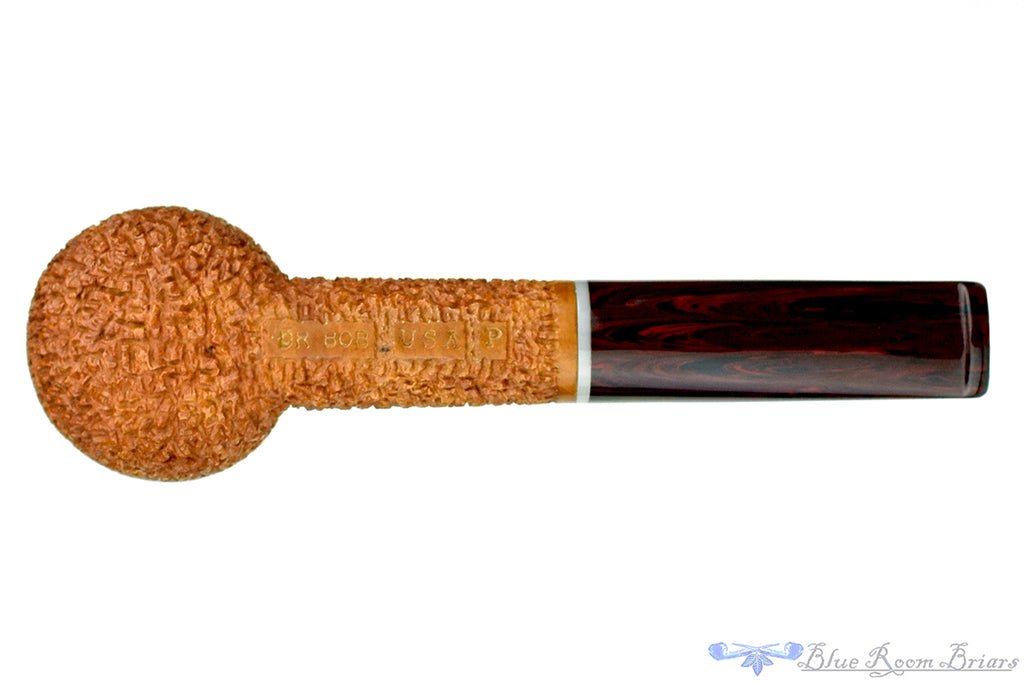 Blue Room Briars is proud to present this Dr. Bob Pipe Carved Tan Billiard with Acrylic Insert and Brindle