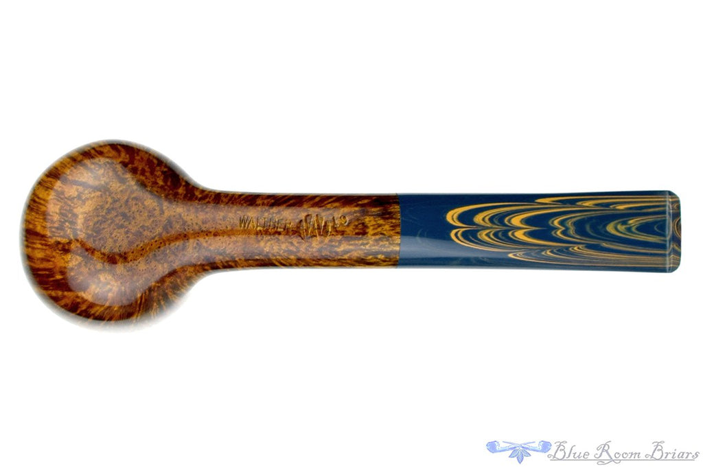 Blue Room Briars is proud to present this Bill Walther Pipe Pot Sitter with Blue Brindle Stem