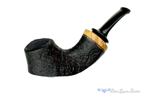 Dirk Heinemann Pipe High Contrast Bent Tomato with Plateaux and Brass