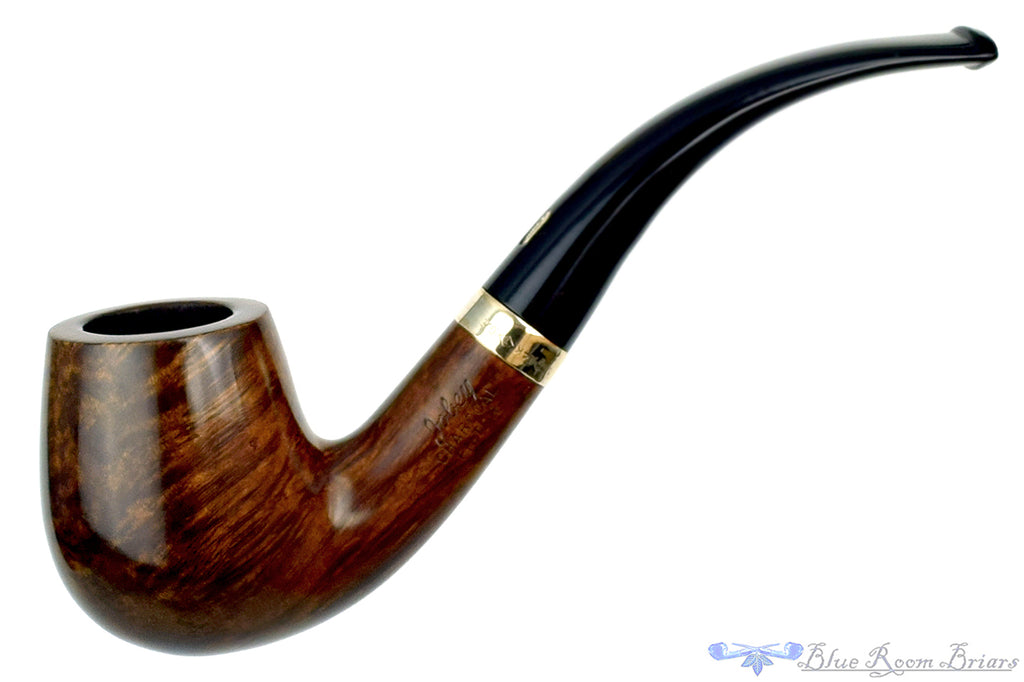 Jobey Charcoal Filter 145X 1/2 Bent Billiard with 14k Gold Filled Band Estate Pipe