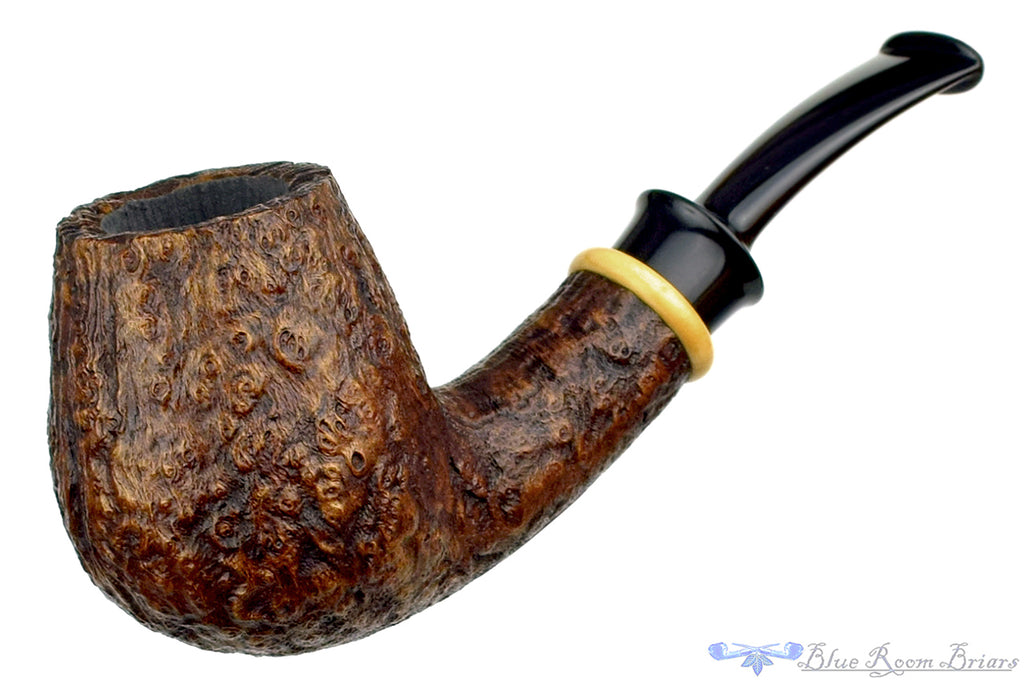 Blue Room Briars is proud to present this Bill Shalosky 474 1/4 Bent Sandblast Brandy with Boxwood