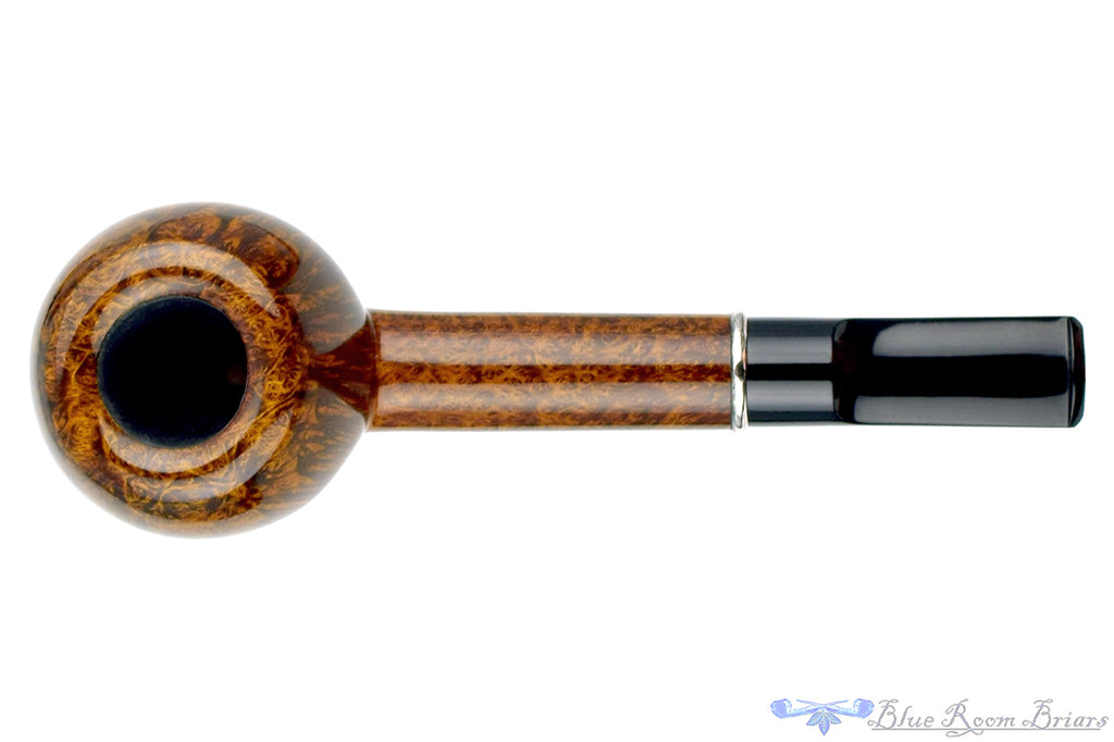 Blue Room Briars is proud to present this Trey Rice Pipe Smooth Apple with Silver