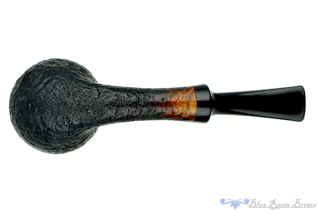 Blue Room Briars is proud to present this Sara Eltang 1/8 Bent Sandblast Strawberry Estate Pipe