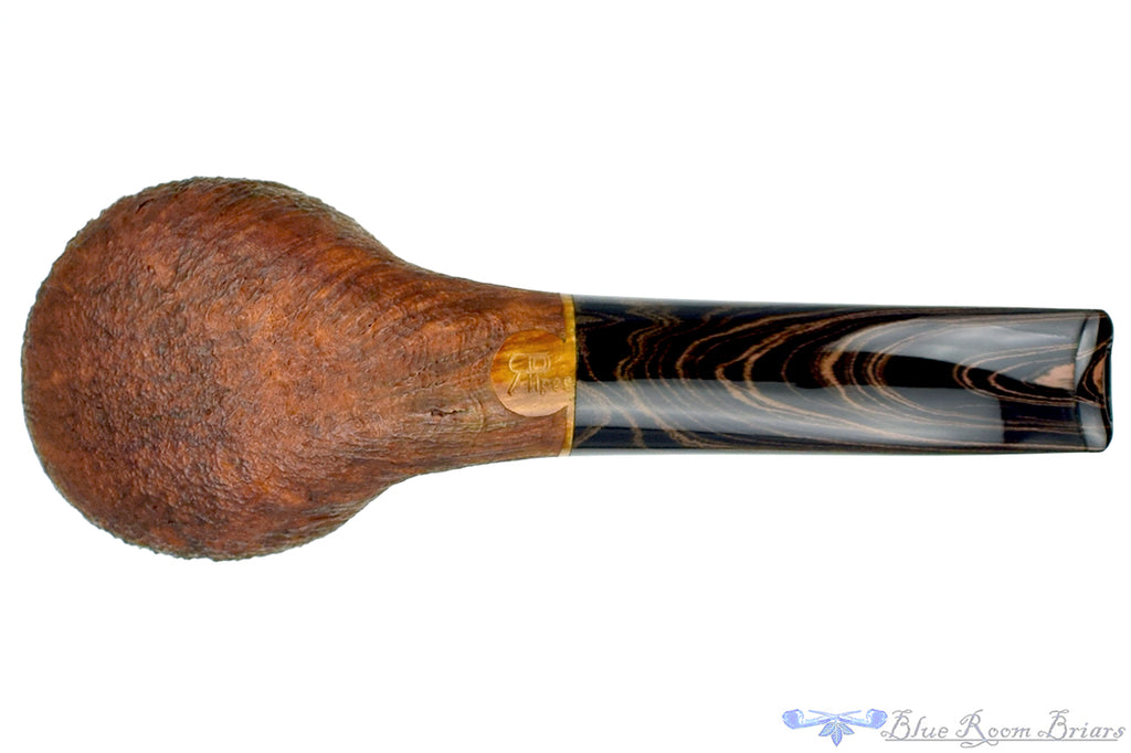 Blue Room Briars is proud to present this Ron Powell Pipe Sandblast Author with Bronze Brindle Stem