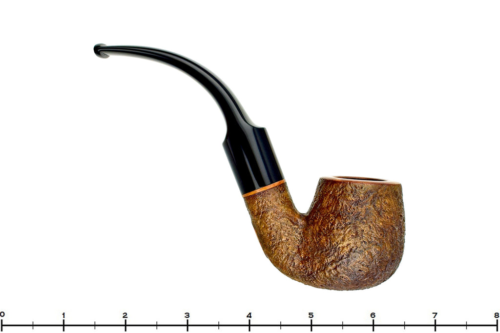Blue Room Briars is proud to present this Jerry Crawford Pipe 3/4 Bent Sandblast Saddle Apple