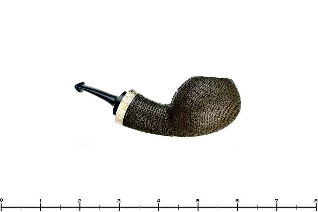 Blue Room Briars is proud to present this Dirk Heinemann Pipe Bent Sandblast Morta Egg with Antler