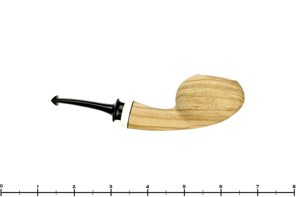 Blue Room Briars is proud to present this Dirk Heinemann Pipe Sandblast Olive Wood Tomato with Ivorite