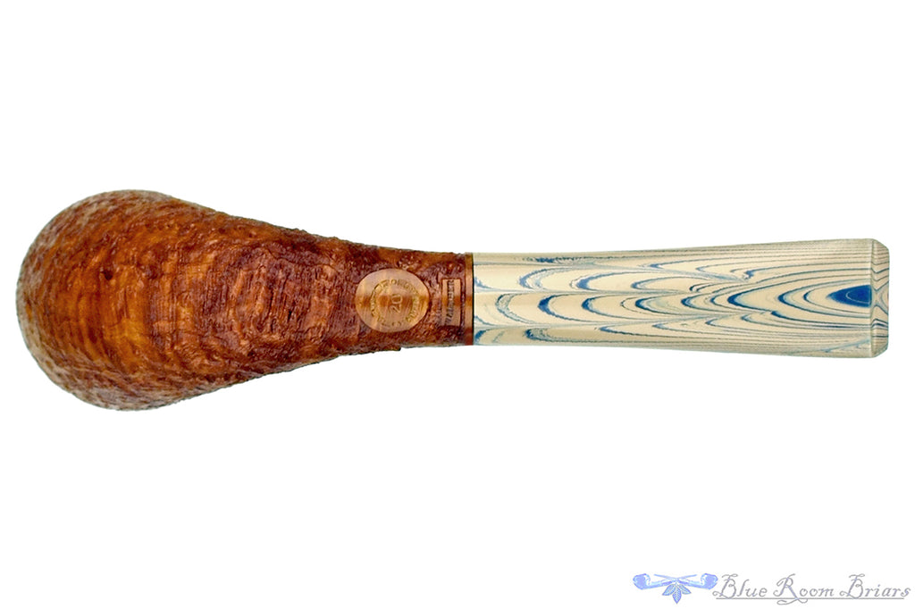 Blue Room Briars is proud to present this Bill Walther Pipe Tan Blast Horn with Delft Brindle