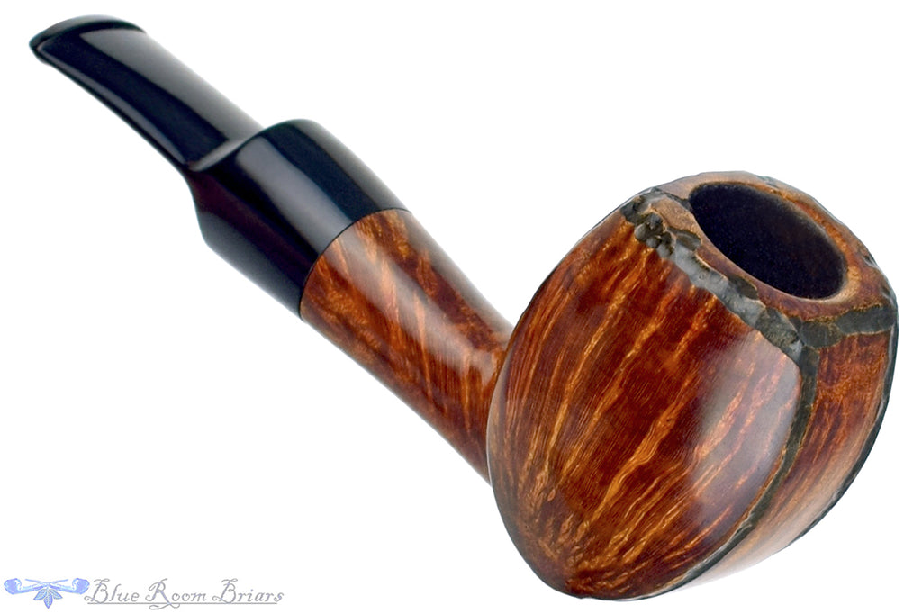 Blue Room Briars is proud to present this Ron Smith Pipe "Edwin" Partial Carved Blowfish Sitter