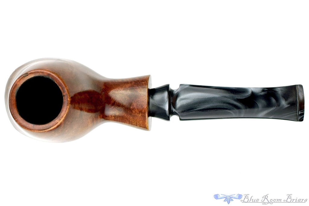 Blue Room Briars is proud to present this Ron Smith Pipe "Dylan" Bent Partial Rusticated Volcano