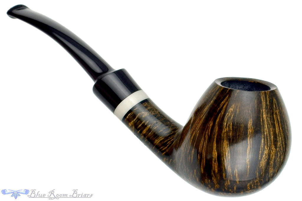 Blue Room Briars is proud to present this George Boyadjiev Pipe 921 Grade AA Bent Scoop with Super Tusk