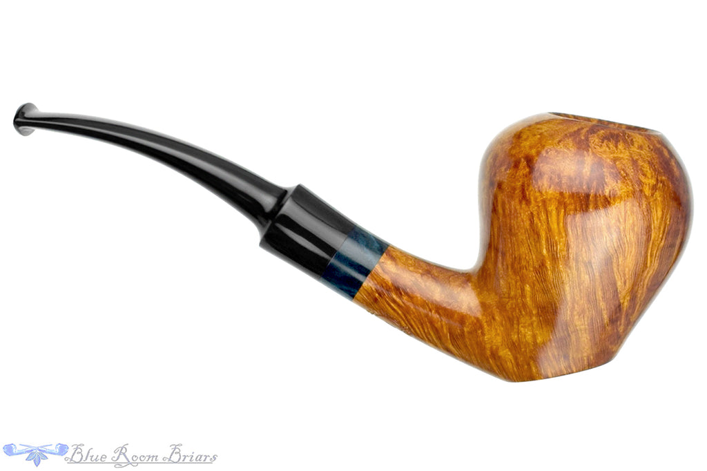 Blue Room Briars is proud to present this George Boyadjiev Pipe Bent Pear Sitter with Brindle Insert