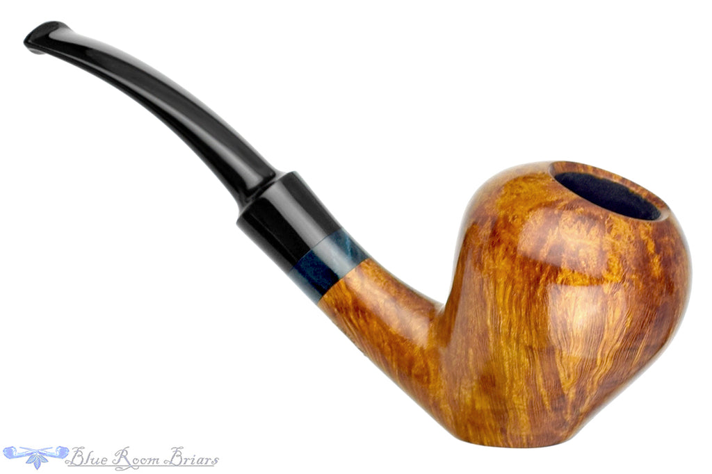 Blue Room Briars is proud to present this George Boyadjiev Pipe Bent Pear Sitter with Brindle Insert