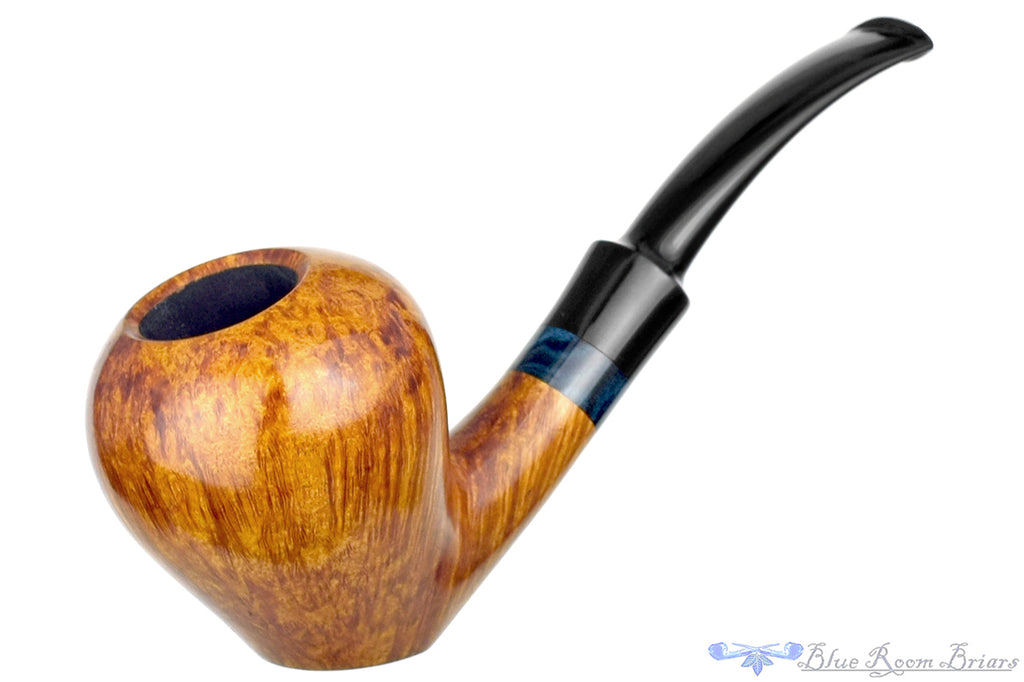 Blue Room Briars is proud to present this George Boyadjiev Pipe Bent Pear Sitter with Brindle Insert